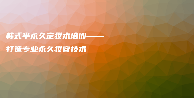 韩式半永久定妆术培训——打造专业永久妆容技术插图