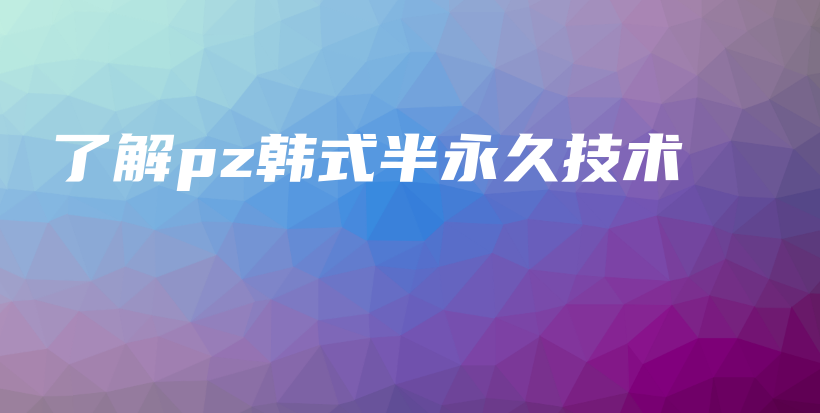 了解pz韩式半永久技术插图