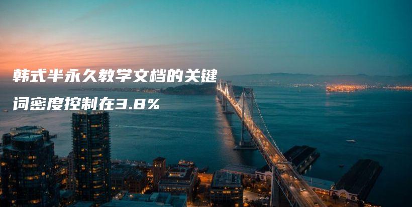 韩式半永久教学文档的关键词密度控制在3.8%插图