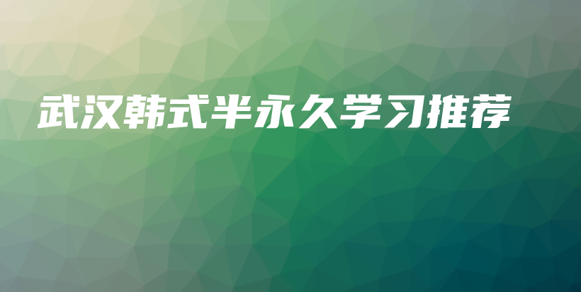 武汉韩式半永久学习推荐插图