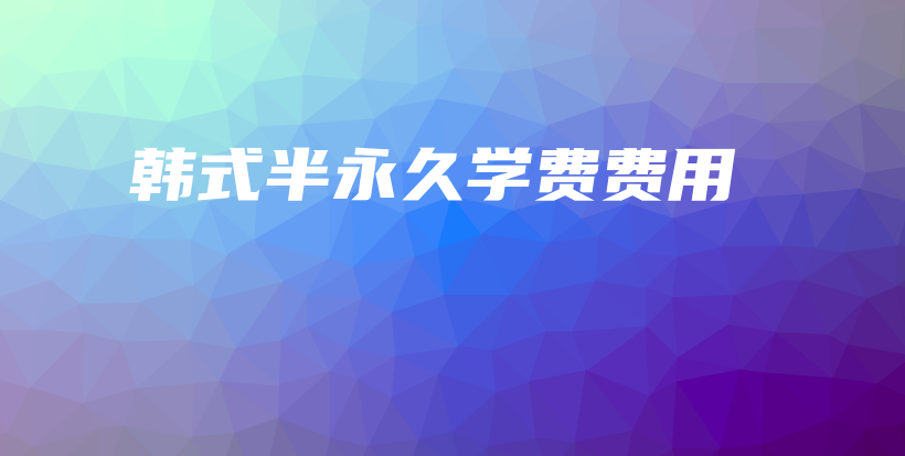 韩式半永久学费费用插图