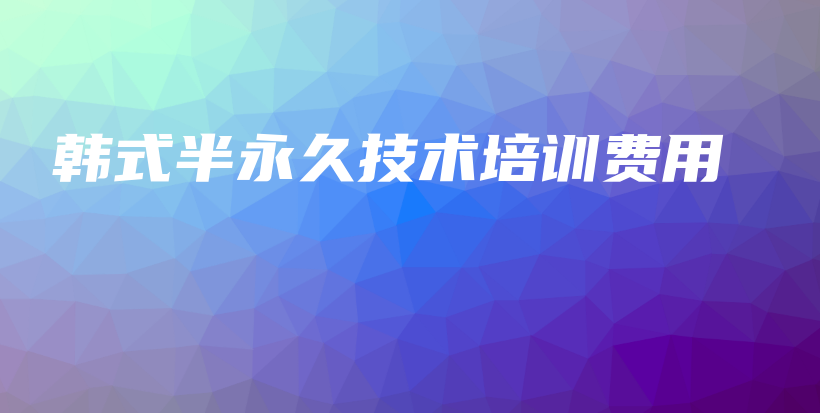 韩式半永久技术培训费用插图