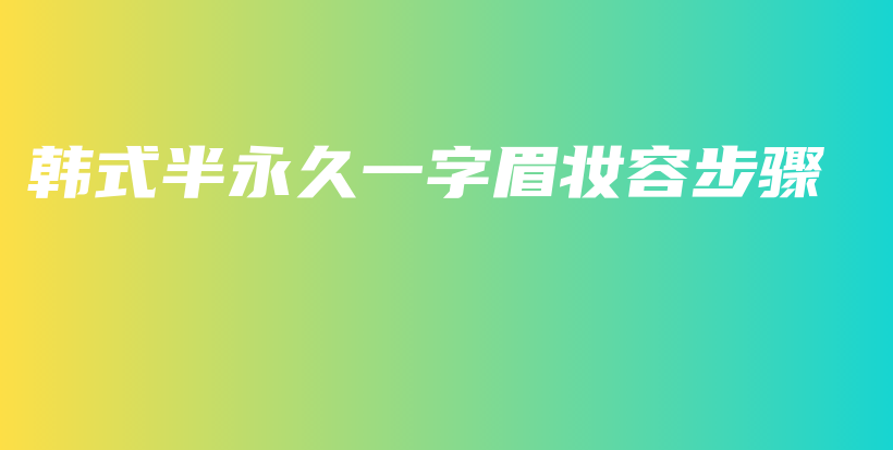 韩式半永久一字眉妆容步骤插图