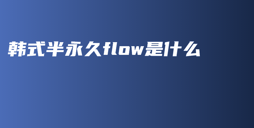 韩式半永久flow是什么插图