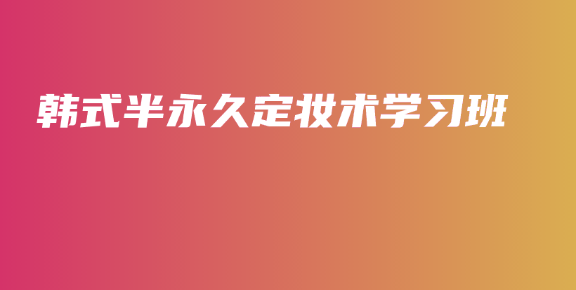 韩式半永久定妆术学习班插图