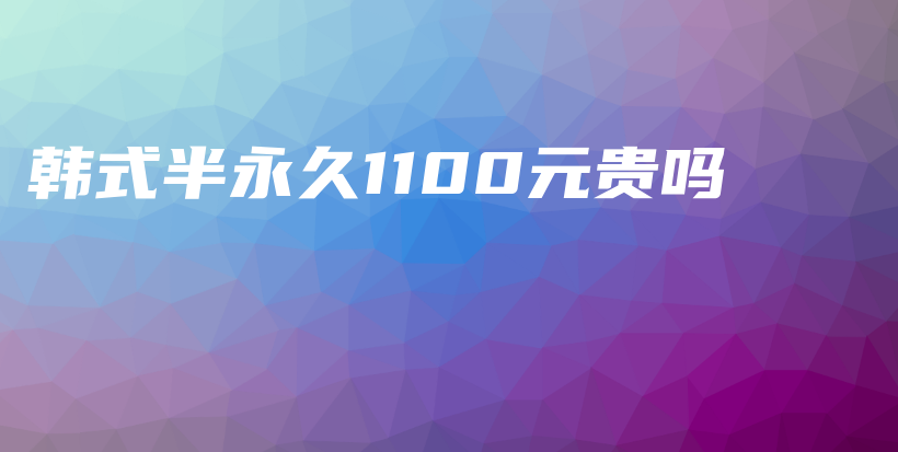 韩式半永久1100元贵吗插图