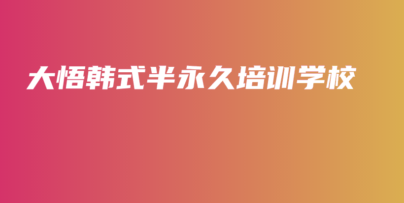 大悟韩式半永久培训学校插图