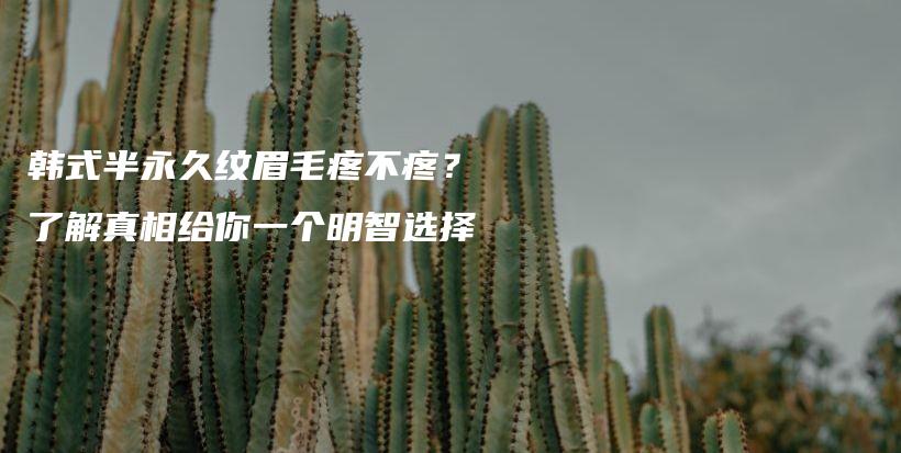 韩式半永久纹眉毛疼不疼？了解真相给你一个明智选择插图