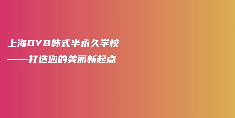 上海DYB韩式半永久学校——打造您的美丽新起点插图