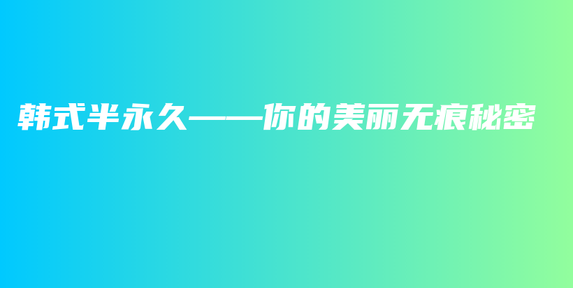 韩式半永久——你的美丽无痕秘密插图