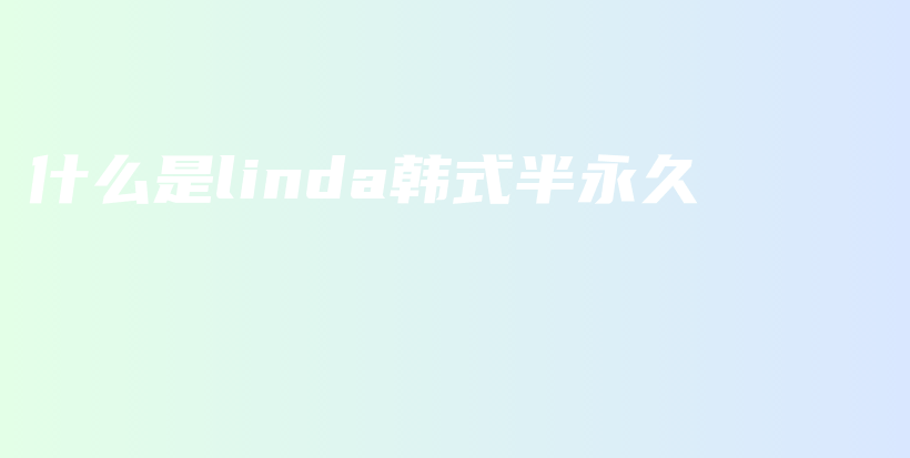 什么是linda韩式半永久插图