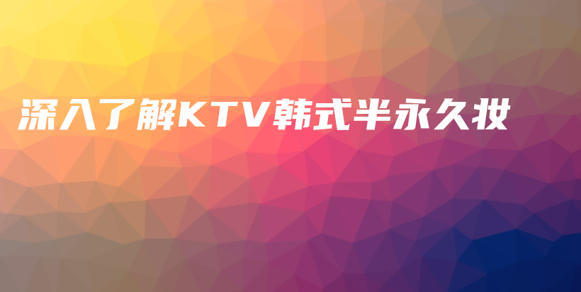 深入了解KTV韩式半永久妆插图