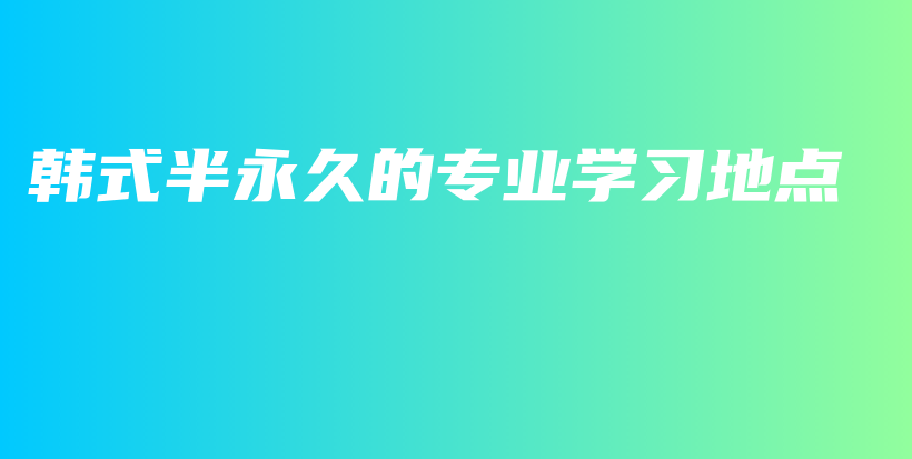 韩式半永久的专业学习地点插图