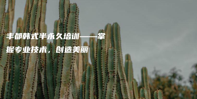 丰都韩式半永久培训——掌握专业技术，创造美丽插图