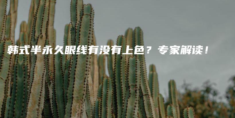 韩式半永久眼线有没有上色？专家解读！插图