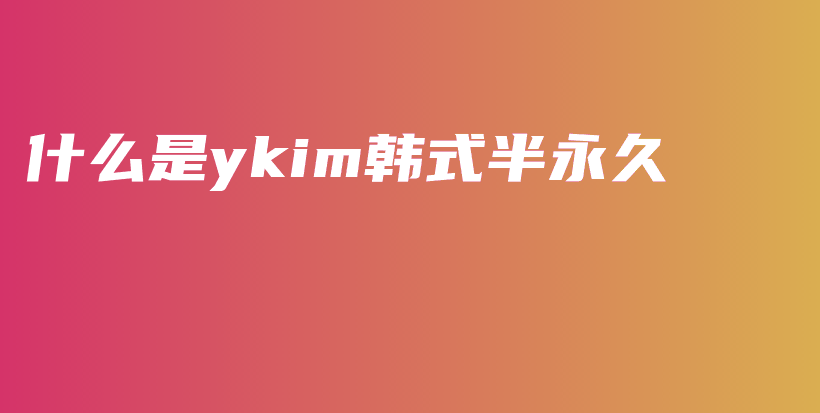 什么是ykim韩式半永久插图