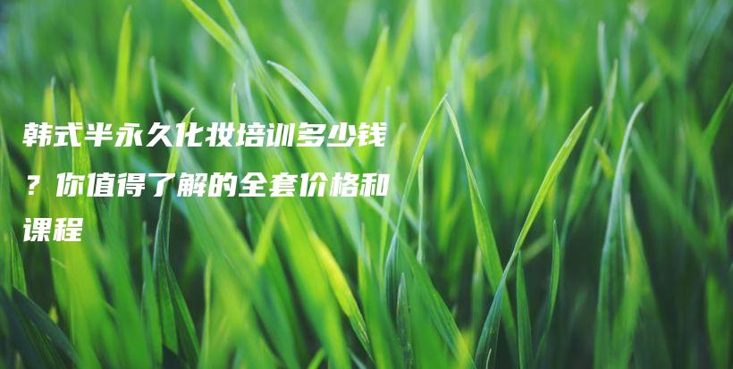 韩式半永久化妆培训多少钱？你值得了解的全套价格和课程插图