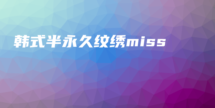 韩式半永久纹绣miss插图