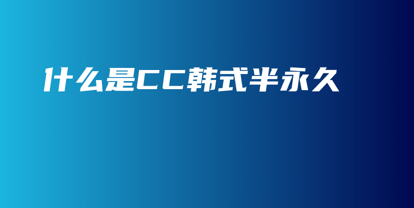 什么是CC韩式半永久插图