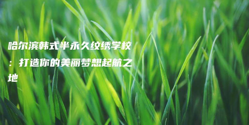 哈尔滨韩式半永久纹绣学校：打造你的美丽梦想起航之地插图