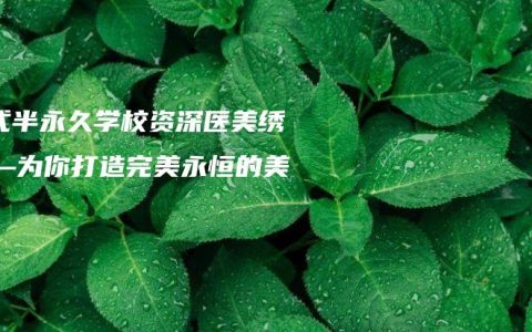 韩式半永久学校资深医美绣——为你打造完美永恒的美丽