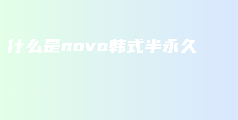 什么是novo韩式半永久插图